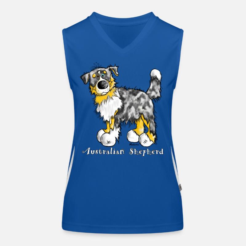 Australian Shepherd – Aussie – Hütehund Funktionelles Kontrast-Tank Top für Frauen