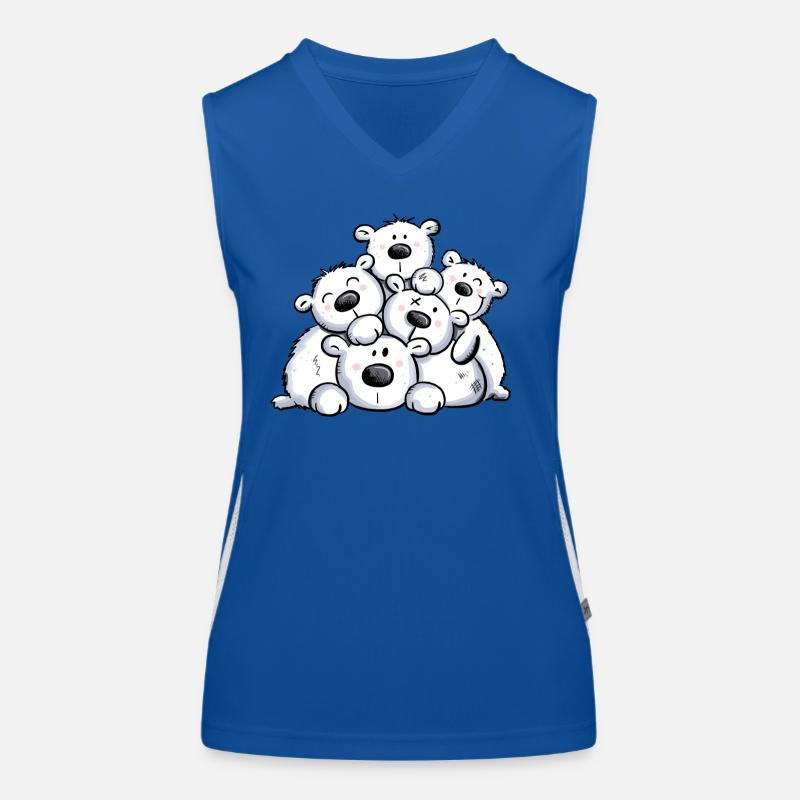 Polar Bear Cluster I Polar Bear Teddy Children Gift Women's Functional Contrast Tank Top