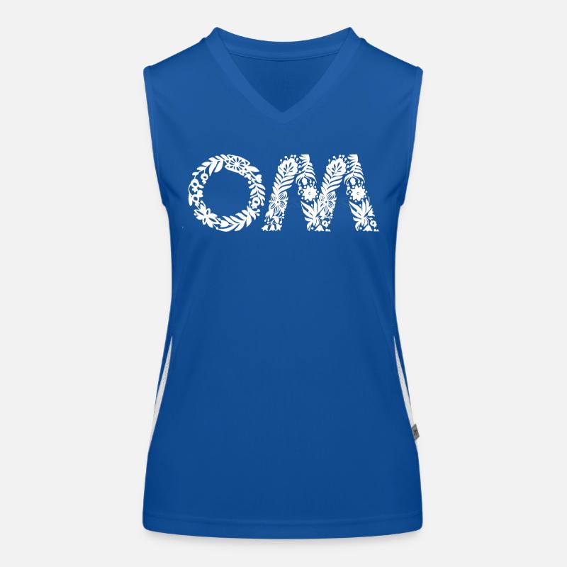 Om - Women's Functional Contrast Tank Top - royal/white
