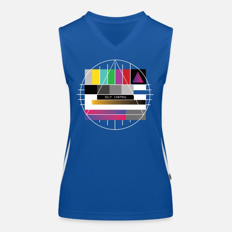 New Retro Testbild - Self Control Funktionelles Kontrast-Tank Top für Frauen