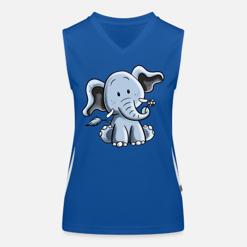 Éléphant heureux I Éléphant Bébé I Cadeau D'enfants Débardeur respirant contrasté Femme