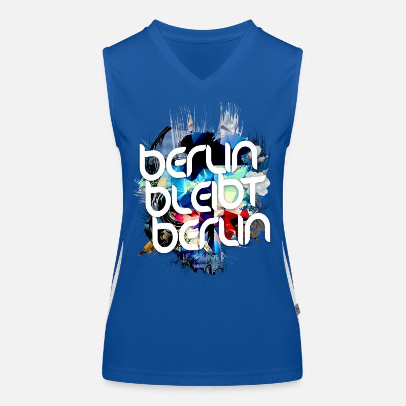 Berlin reste Berlin - Berlin Vit Débardeur respirant contrasté Femme