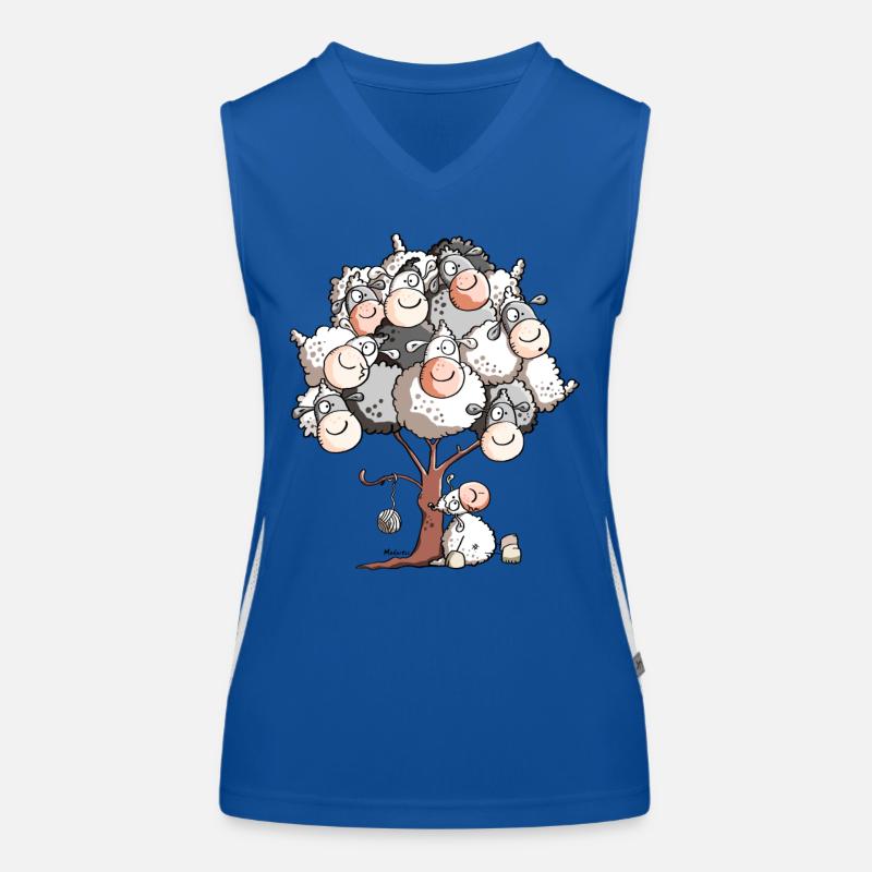 Funny Sheep Tree Women's Functional Contrast Tank Top