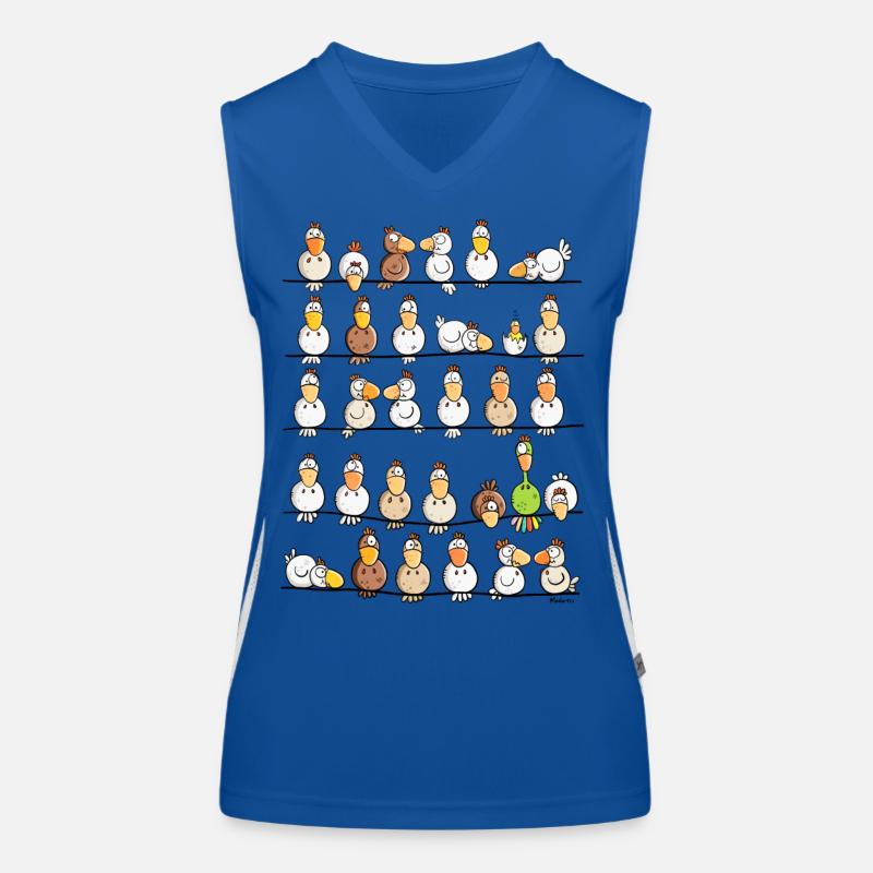 Hühner Farm Funktionelles Kontrast-Tank Top für Frauen