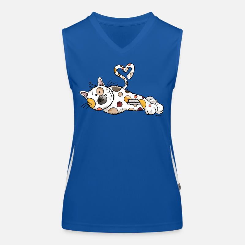 Katze Lilli Funktionelles Kontrast-Tank Top für Frauen