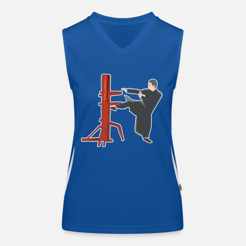 Wing Chun fighting pose Women's Functional Contrast Tank Top