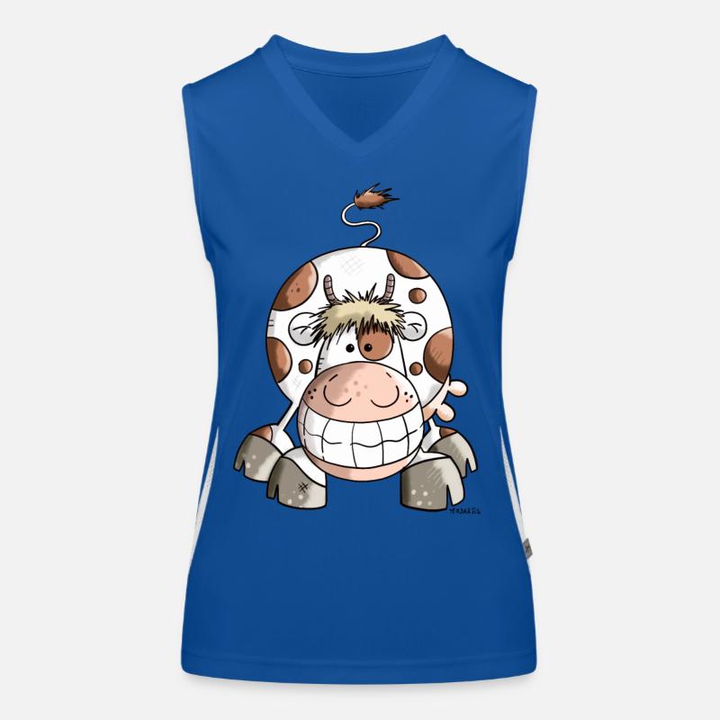 Drôle Vache Débardeur respirant contrasté Femme