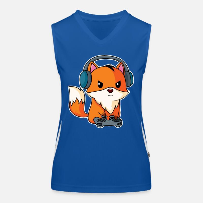 Gaming Fox - Player Fox Design Women's Functional Contrast Tank Top