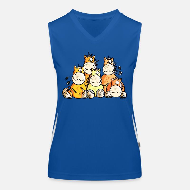 Pferde Freundschaft Funktionelles Kontrast-Tank Top für Frauen