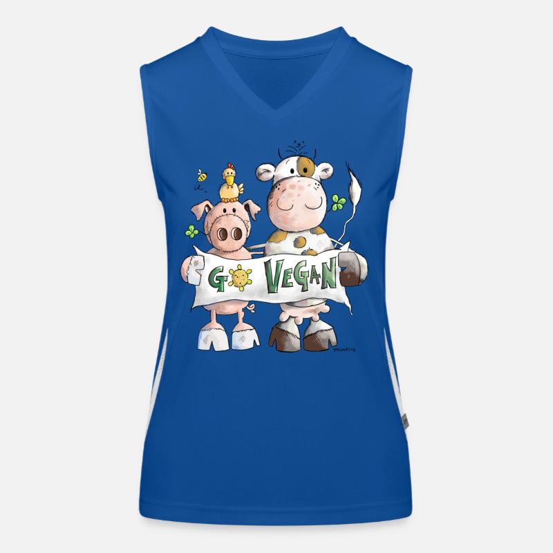 Go Vegan Funktionelles Kontrast-Tank Top für Frauen