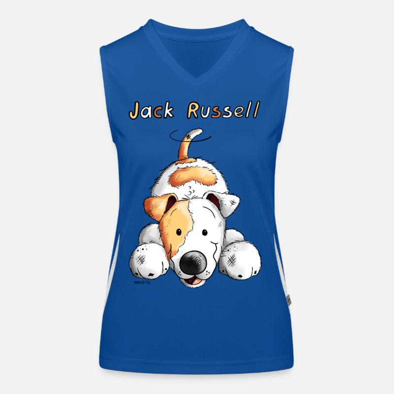 Playing Jack Russell Débardeur respirant contrasté Femme
