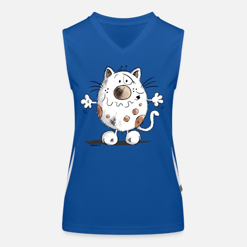 Mignon chat comique Débardeur respirant contrasté Femme