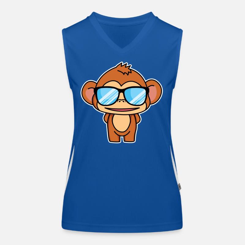 Cleveres Äffchen Funktionelles Kontrast-Tank Top für Frauen