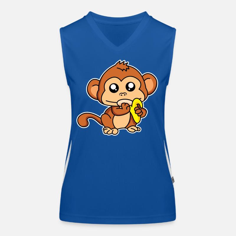Äffchen-Mahlzeit Funktionelles Kontrast-Tank Top für Frauen