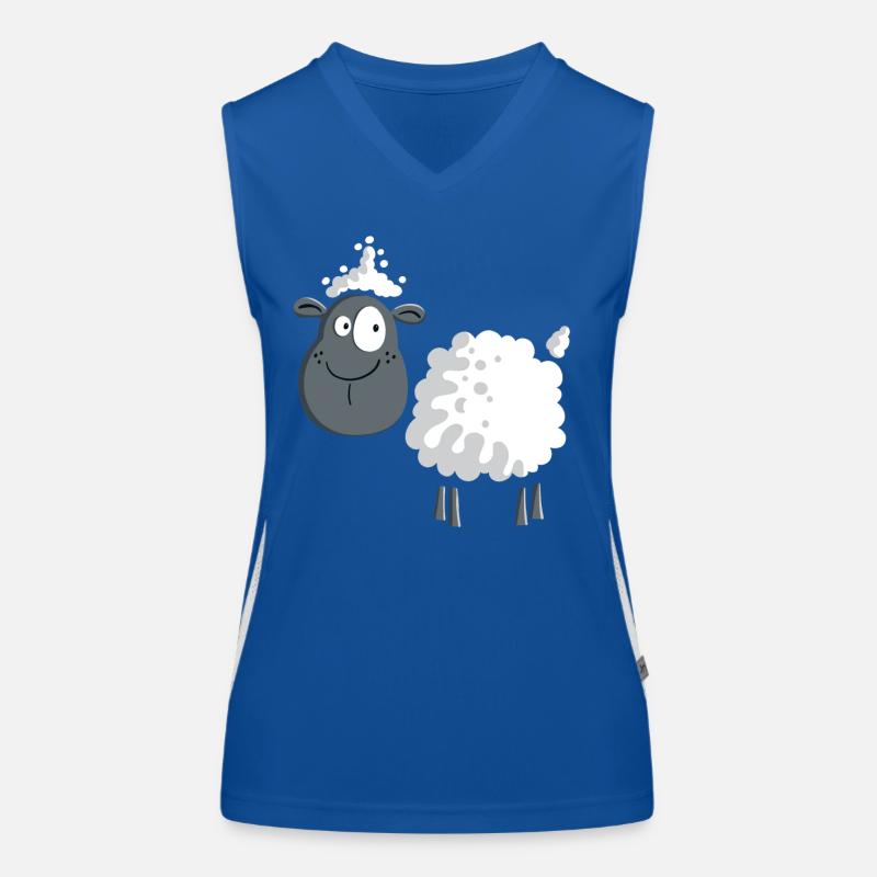 Schaf auf der Weide Funktionelles Kontrast-Tank Top für Frauen