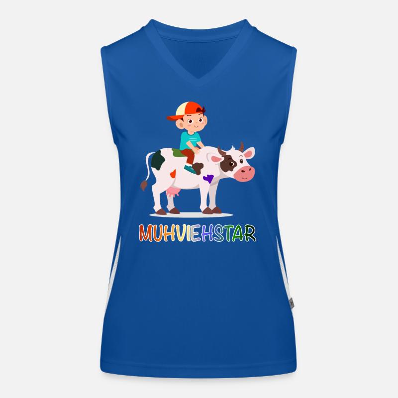 Muhviehstar Geburtstagsgeschenk Bauer  Funktionelles Kontrast-Tank Top für Frauen