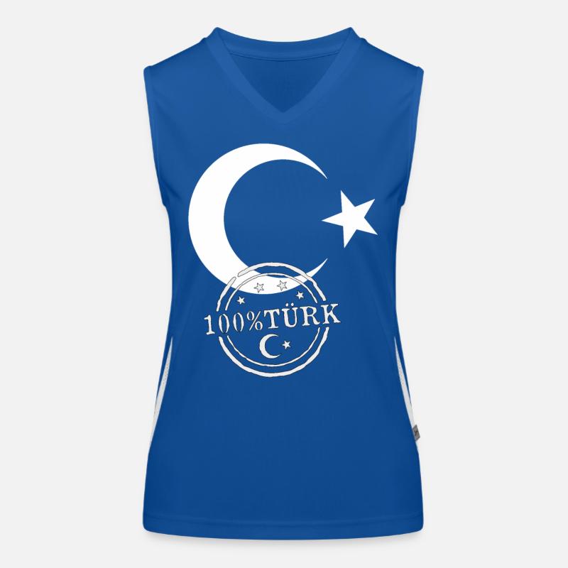 Drapeau turc 100% turc Débardeur respirant contrasté Femme