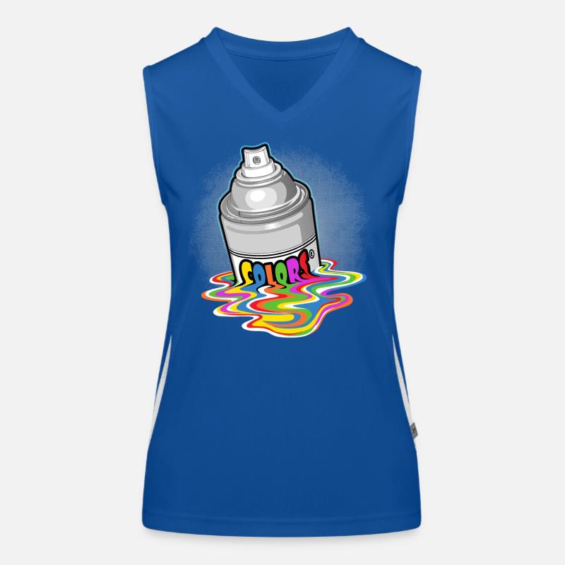 Sprühlackschmelzen Funktionelles Kontrast-Tank Top für Frauen