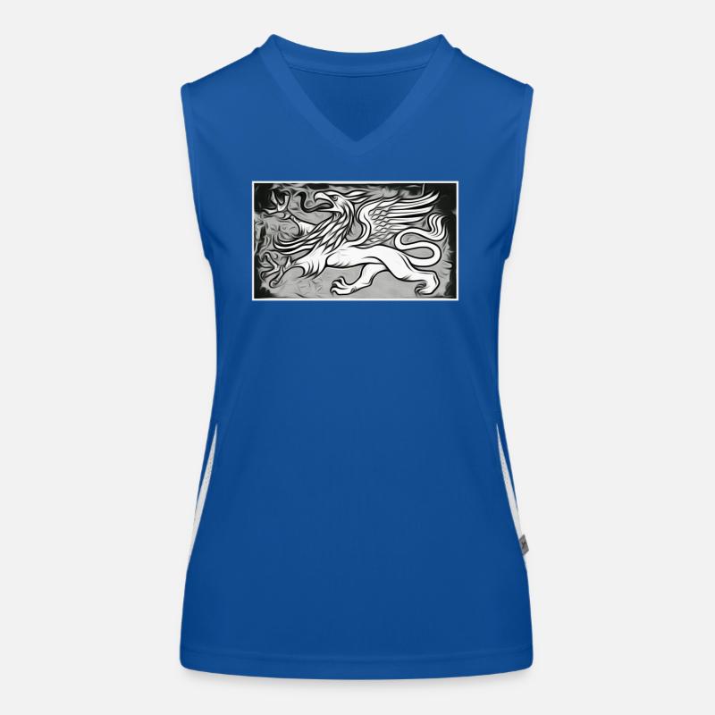 Ein Greif in grau Funktionelles Kontrast-Tank Top für Frauen