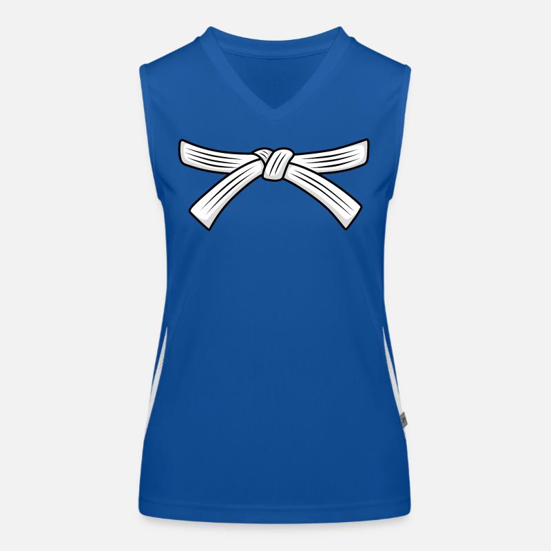 Karategürtel, Weißgurt Abschluss Kyu Karate Student Funktionelles Kontrast-Tank Top für Frauen