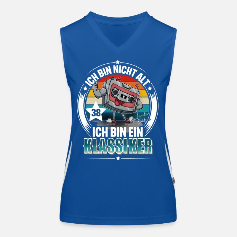 38. Geburtstag Kassette Retro Vintage Funktionelles Kontrast-Tank Top für Frauen