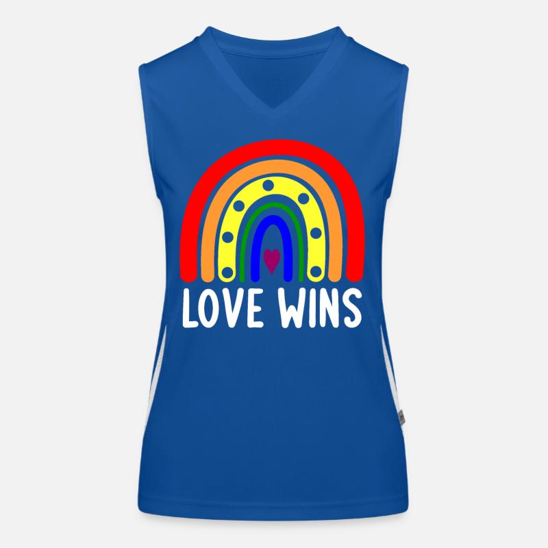 Liebe gewinnt Boho Regenbogen Friedenszeichen Pride Lesbian Ga Funktionelles Kontrast-Tank Top für Frauen