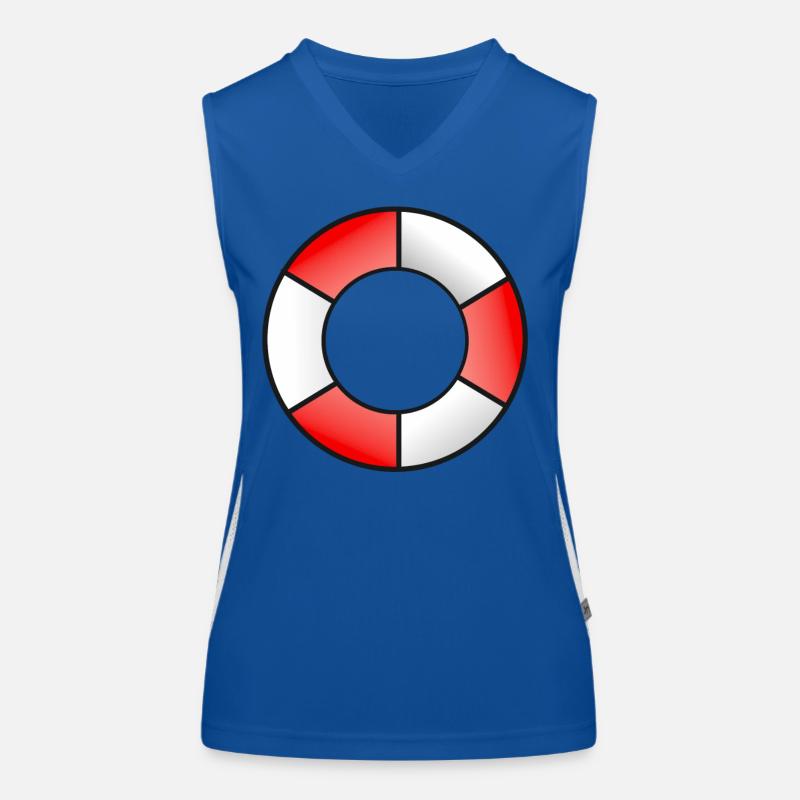 Rettungsring Rot Weiß Funktionelles Kontrast-Tank Top für Frauen