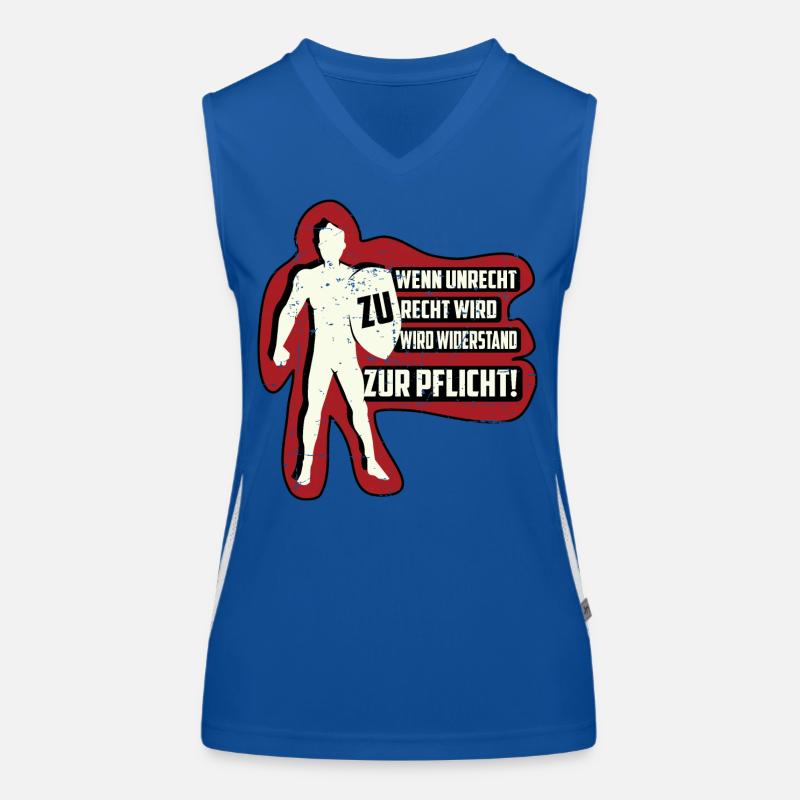 WHEN INJUSTICE BECOMES RIGHT Women's Functional Contrast Tank Top