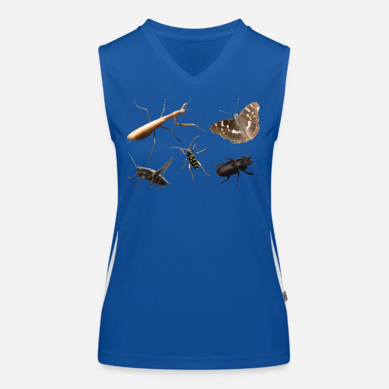 Insects - Women's Functional Contrast Tank Top - royal/white
