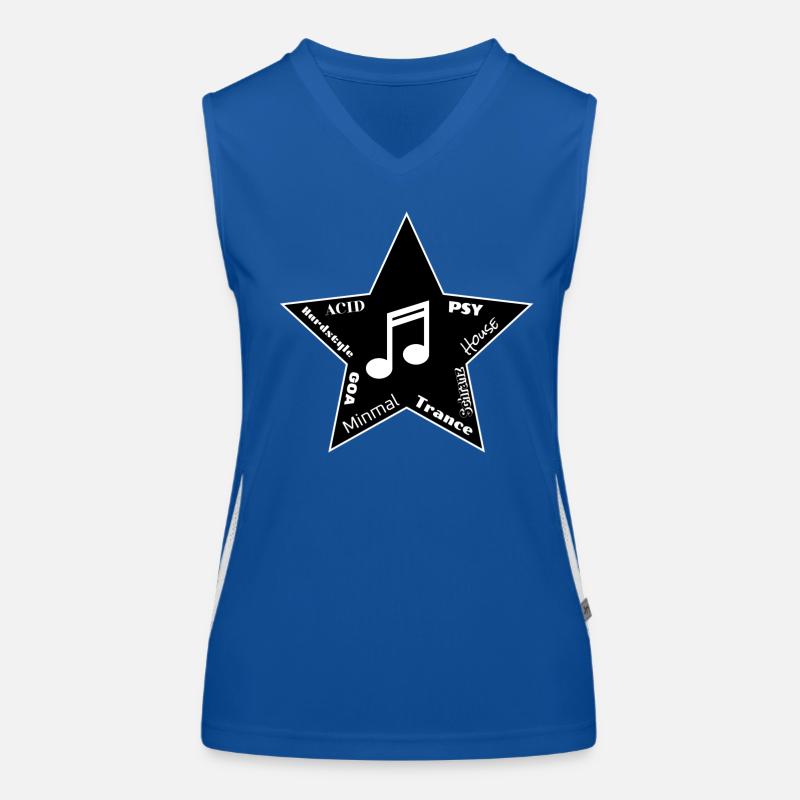 EDM Techno Stern Funktionelles Kontrast-Tank Top für Frauen