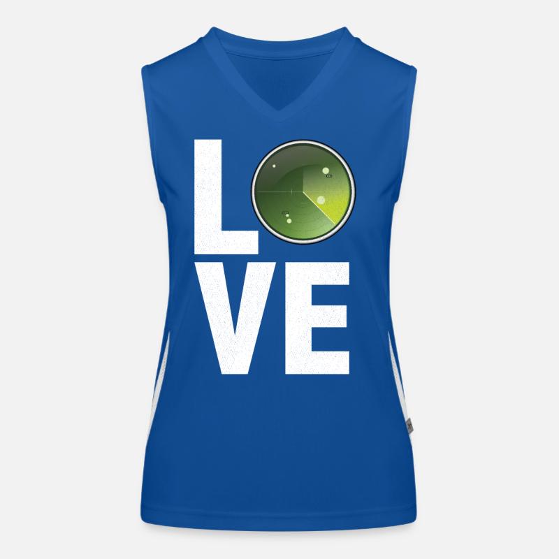Air Traffic Controller Love Radar Flight Control Women's Functional Contrast Tank Top