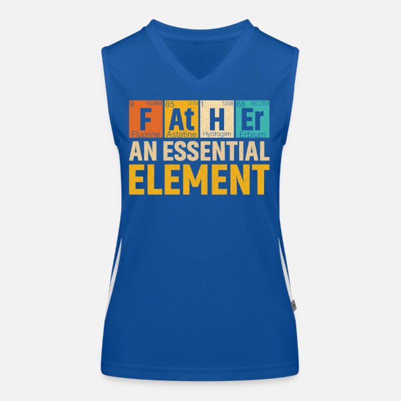 Father An Essential Element Period Fathers Day Women's Functional Contrast Tank Top