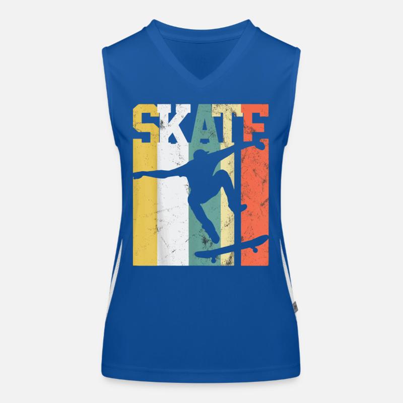 Skate Skateboarder Gift Skateboard Retro Funktionelles Kontrast-Tank Top für Frauen