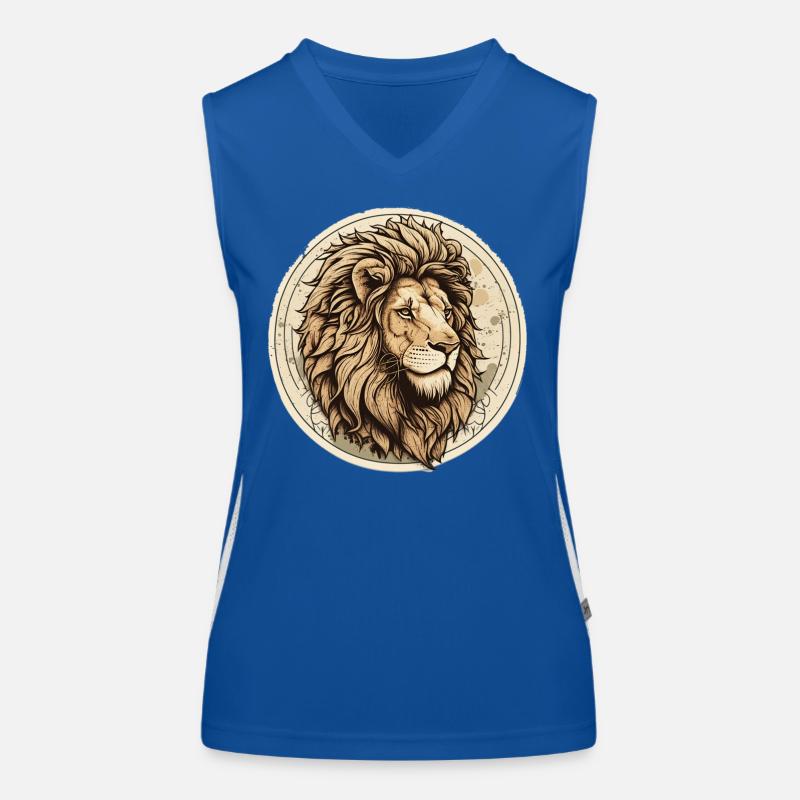Regal Lion Circle Patch Women's Functional Contrast Tank Top