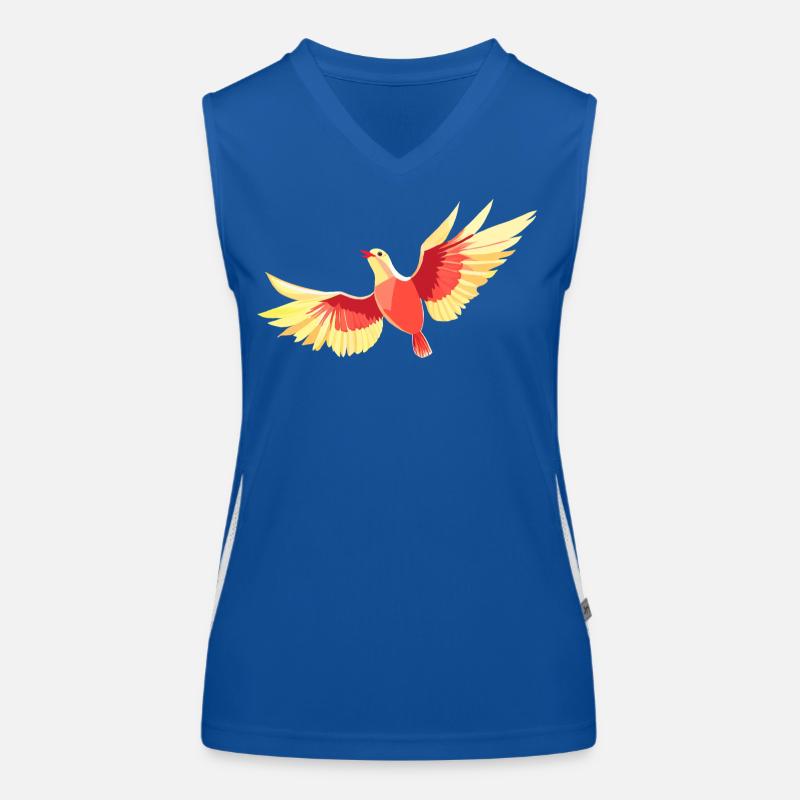 Vogel, der am Himmel schwebt Funktionelles Kontrast-Tank Top für Frauen