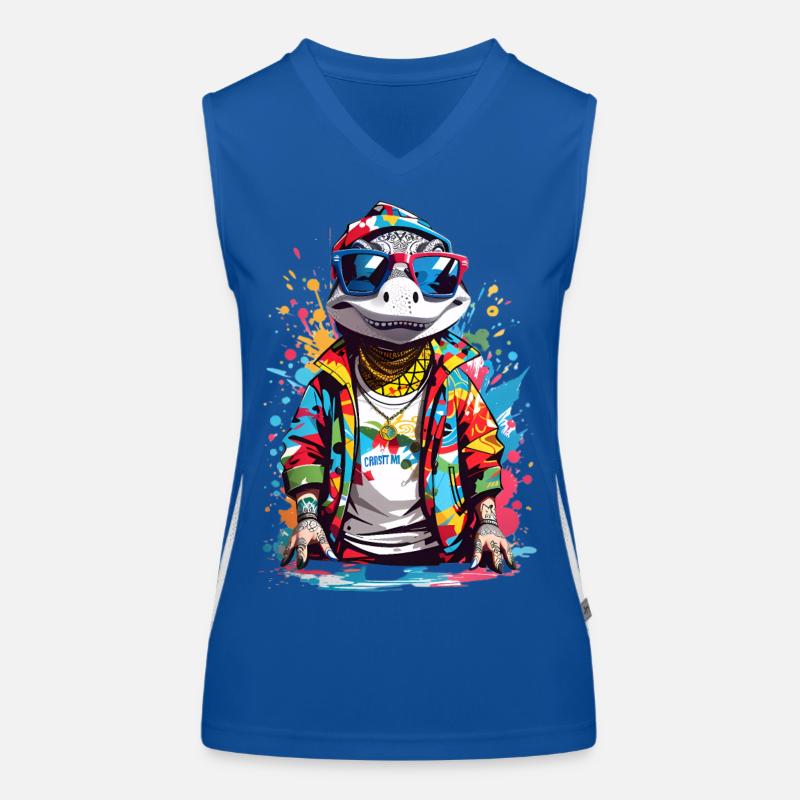 Coole Krokodil Funktionelles Kontrast-Tank Top für Frauen