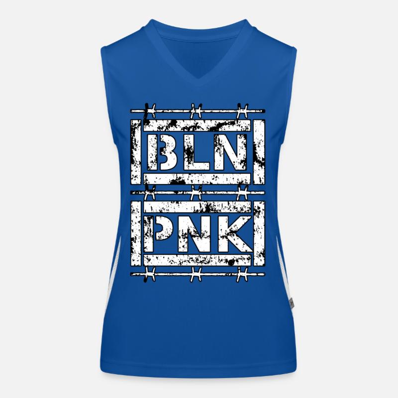 BLN PNK Stacheldraht Funktionelles Kontrast-Tank Top für Frauen