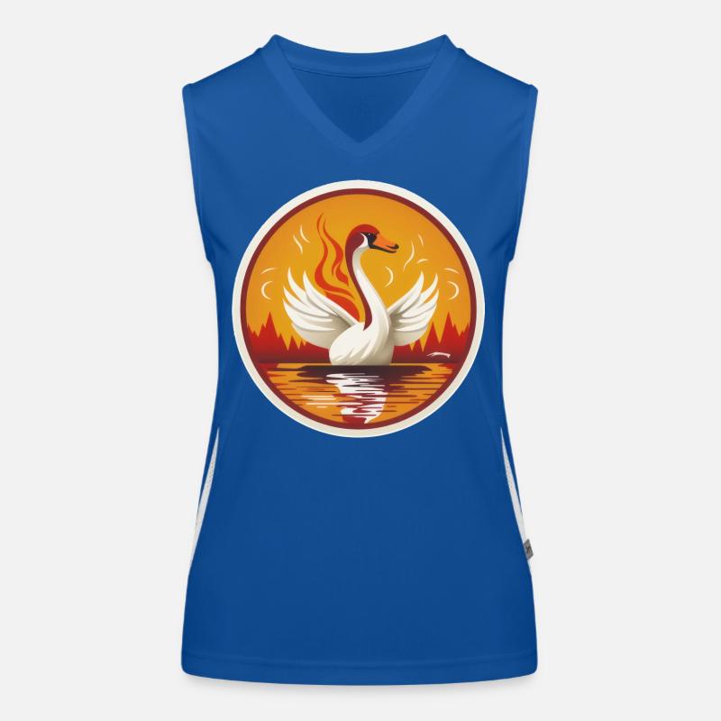 Schwan Funktionelles Kontrast-Tank Top für Frauen