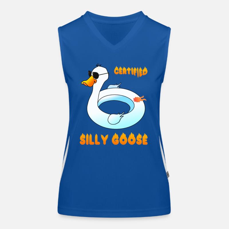 Certifié Stupid Goose Silly Goose Citation drôle Débardeur respirant contrasté Femme