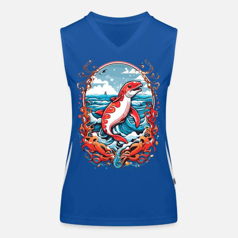 Meeresbewohner Funktionelles Kontrast-Tank Top für Frauen