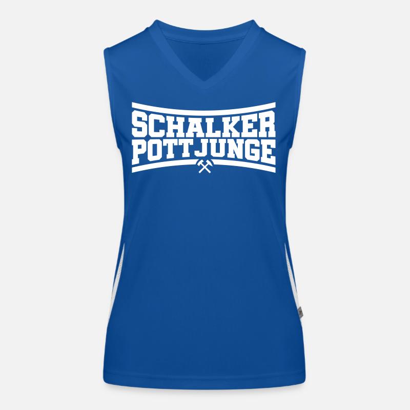 Schalker Pottjunge Gelsenkirchen | Farbe änderbar Funktionelles Kontrast-Tank Top für Frauen