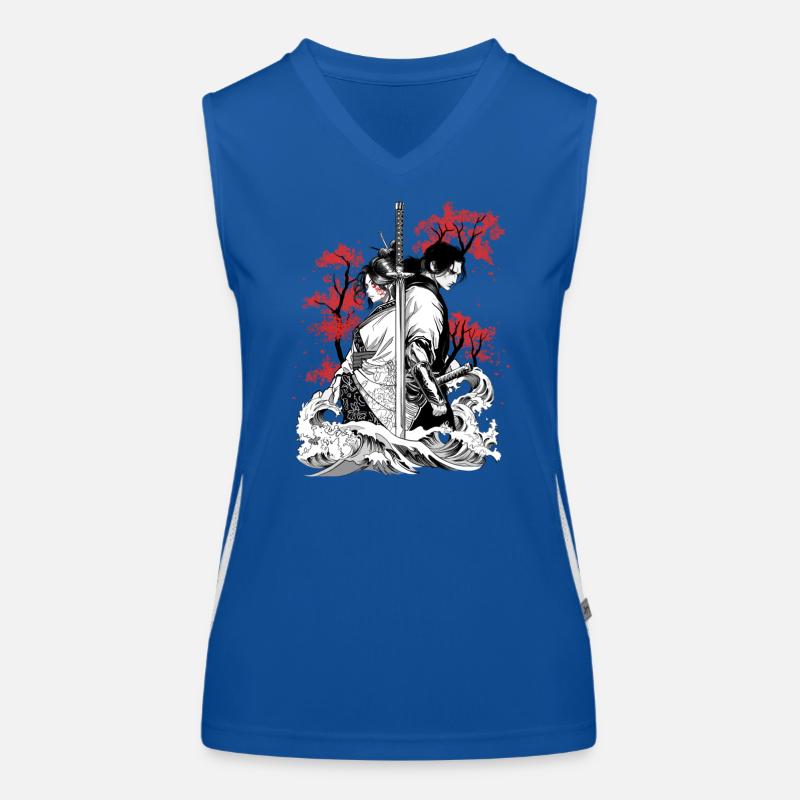 Verschlungene Samurai-Seelen Funktionelles Kontrast-Tank Top für Frauen