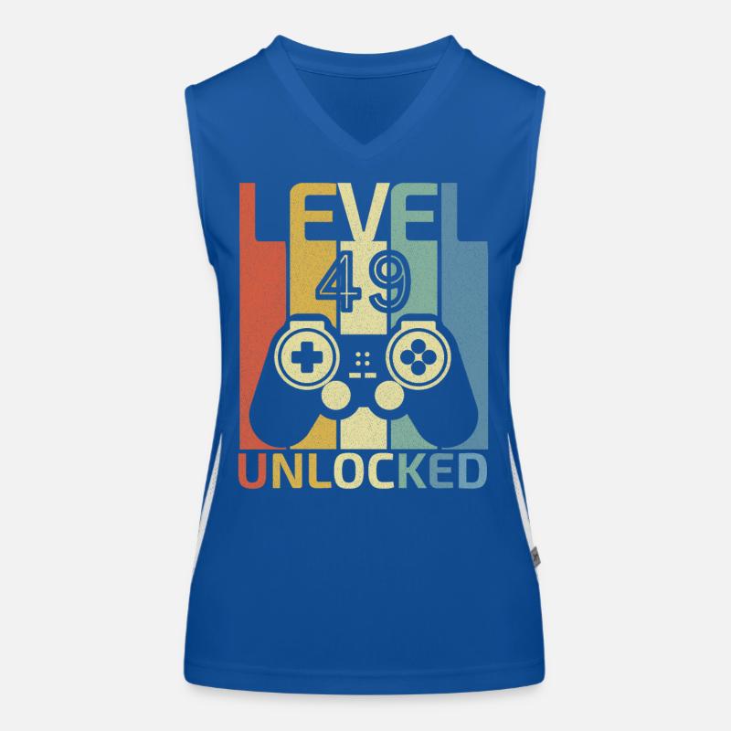 Level 49 freigeschaltet Lustiger Videospieler 48. Geburtstag Funktionelles Kontrast-Tank Top für Frauen