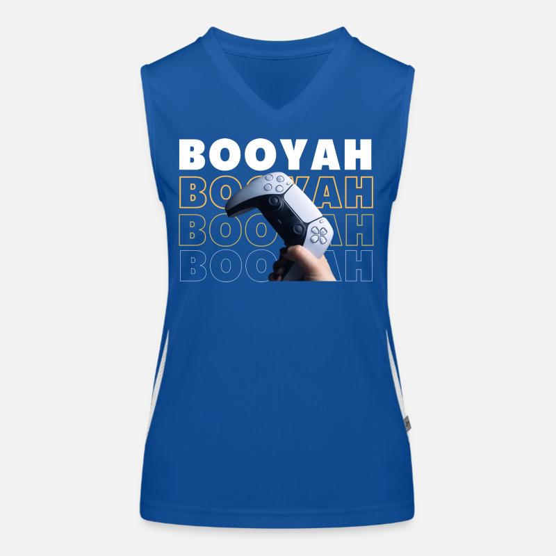 Gaming Content Design with VR Controller Women's Functional Contrast Tank Top