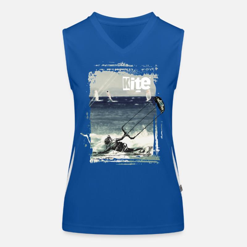 Kitesurfer kite glider Women's Functional Contrast Tank Top