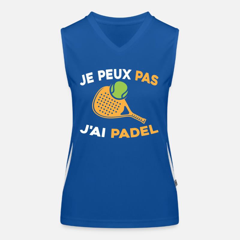 Je peux pas j ai padel Débardeur respirant contrasté Femme