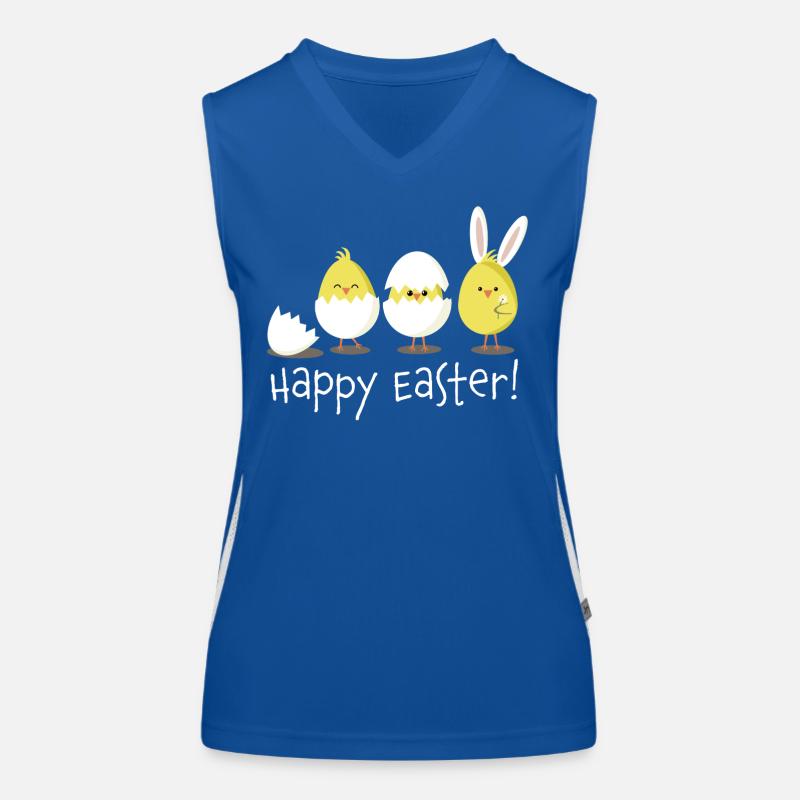 Happy Easter Chick Egg Easter Egg Women's Functional Contrast Tank Top