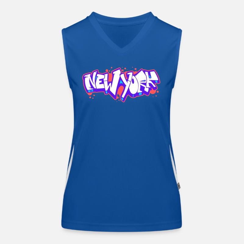 New York Horizontal Graffiti 1 Women's Functional Contrast Tank Top