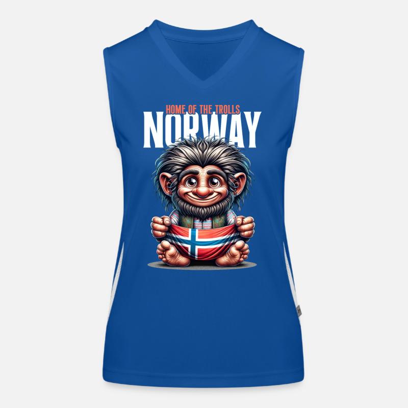 Troll norvégien avec drapeau – La maison des Débardeur respirant contrasté Femme