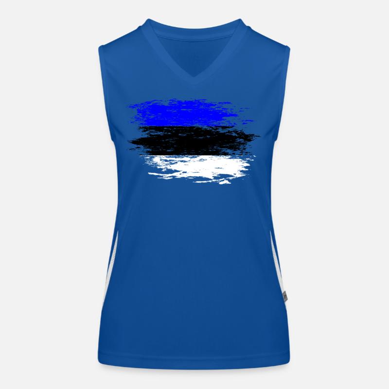 Drapeau de l’Estonie utilisé Débardeur respirant contrasté Femme